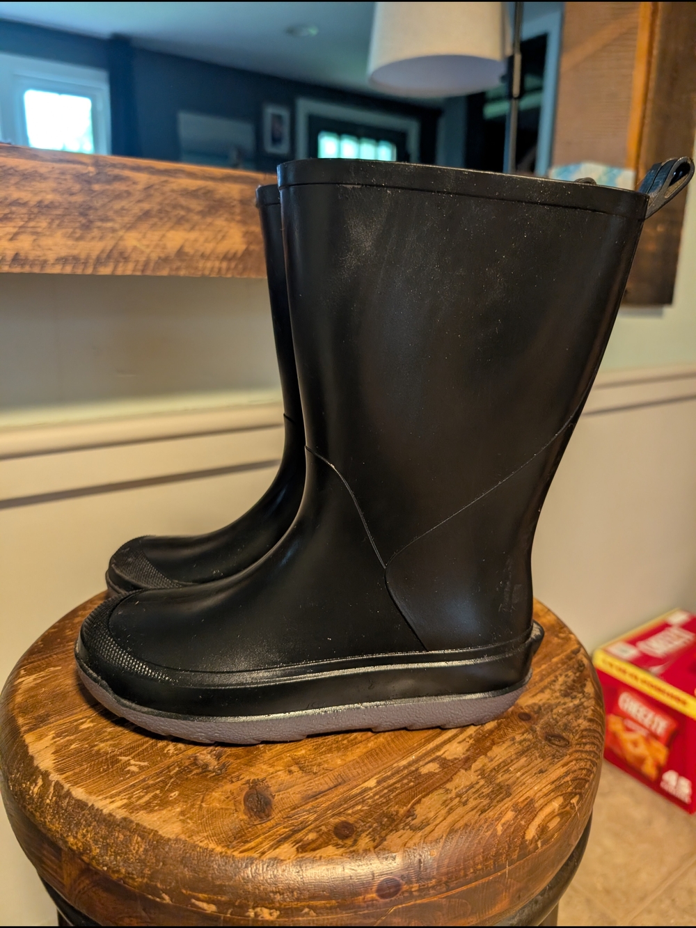 Kids Black Rain Boots